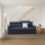 Sofà con braccioli blu 200x95x85h cm - Schiavo