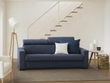 Sofà con braccioli blu 200x95x85h cm - Schiavo