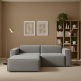 Sofa 2 posti grigio 220x170x70h cm - Alhoa