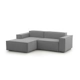 Sofa 2 posti grigio 220x170x70h cm - Alhoa