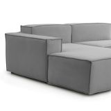 Sofa 2 posti grigio 220x170x70h cm - Alhoa