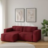 Sofa con braccioli rosso 220x170x70h cm - Alhoa