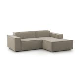 Sofa con penisola tortora 220x170x70h cm - Amuleto