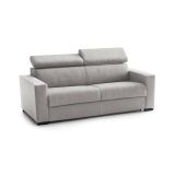 Sofa con poggiatesta regolabili grigio 220x95x85h cm - Matrice