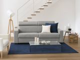 Sofa con poggiatesta regolabili grigio 220x95x85h cm - Matrice