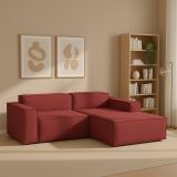 Sofa sfoderabile rosso 220x170x70h cm - Amuleto