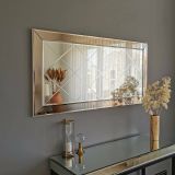 Specchio a scacchi argento 130x62h cm - Pagani