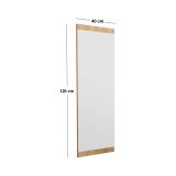 Specchio Acamar, Specchiera, Articolo d'arredo a muro, Specchio con cornice, 40x2h120 cm, Naturale