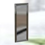 Specchio Adrastea, Specchiera, Articolo d'arredo a muro, Specchio con cornice, 40x3h105 cm, Argento