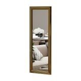 Specchio Adrastea, Specchiera, Articolo d'arredo a muro, Specchio con cornice, 40x3h105 cm, Oro