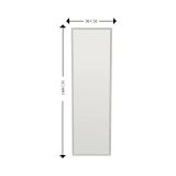 Specchio Alp, Specchiera, Articolo d'arredo a muro, Specchio con cornice, 50x2h160 cm, Bianco