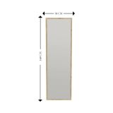 Specchio Alp, Specchiera, Articolo d'arredo a muro, Specchio con cornice, 50x2h160 cm, Naturale