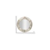 Specchio Argento Trasparente Cornice Effetto Materico Forma Ovale 104x104h cm, Tipologia a Parete - Dafateda