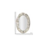Specchio Argento Trasparente Cornice Effetto Materico Forma Ovale 88x128h cm, Tipologia a Parete - Daga