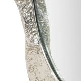 Specchio Argento Trasparente Cornice Effetto Materico Forma Ovale 88x128h cm, Tipologia a Parete - Daga