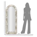 Specchio Argento Trasparente Cornice Effetto Materico Forma Rettangolare 61x160h cm, Tipologia a Parete - Dadava