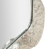 Specchio Argento Trasparente Cornice Effetto Materico Forma Rettangolare 61x160h cm, Tipologia a Parete - Dadava