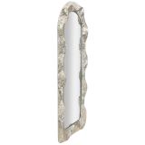 Specchio Argento Trasparente Cornice Effetto Materico Forma Rettangolare 61x160h cm, Tipologia a Parete - Dadava