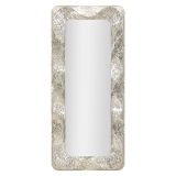Specchio Argento Trasparente Cornice Effetto Materico Forma Rettangolare 70x161h cm, Tipologia a Parete - Dagalito