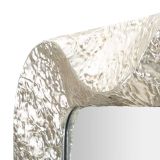 Specchio Argento Trasparente Cornice Effetto Materico Forma Rettangolare 70x161h cm, Tipologia a Parete - Dagalito