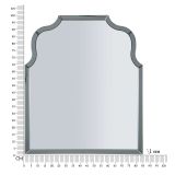 Specchio Argento Trasparente Cornice Sagomata Forma Rettangolare 85x100h cm, Tipologia a Parete - Dabaka
