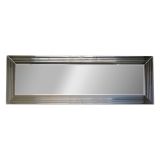 Specchio Argento Trasparente Dettagli Geometrici Forma Rettangolare 120x40h cm, Tipologia a Parete - Varallo