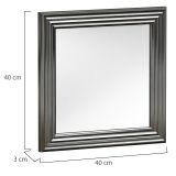 Specchio Argento Trasparente Modulabile set da 2 40x40h cm, Forma Rettangolare - Ortovero