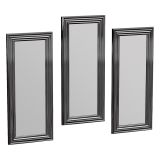 Specchio Argento Trasparente Modulabile set da 3 30x70h cm, Forma Rettangolare - Guarcino