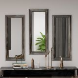 Specchio Argento Trasparente Modulabile set da 3 30x70h cm, Forma Rettangolare - Guarcino