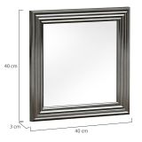 Specchio Argento Trasparente Modulabile set da 3 40x40h cm, Forma Rettangolare - Ortona