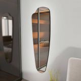 Specchio Azmidiske, Specchiera, Articolo d'arredo a muro, Decorazione con specchio, 40x2 h120 cm, Trasparente