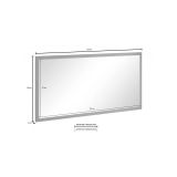 Specchio bagno bianco lucido 120x60h cm - Adelchi