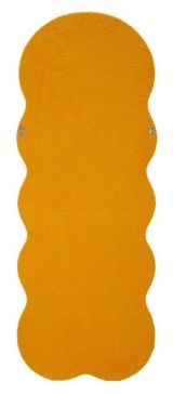 Specchio Baquirivu, Specchiera, Articolo d'arredo a muro, Decorazione con specchio, 40x4 h160 cm, Ocra