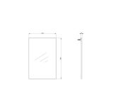 Specchio Beige kit Fissaggio a Muro Incluso Forma Rettangolare 51x76.5h cm - Pinerolo