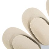 Specchio Beige Trasparente Cornice Effetto Pietra Forma Rotondo 85x6h cm, Tipologia a Parete - Dagatiza