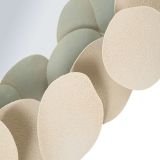 Specchio Beige Trasparente Cornice Effetto Pietra Forma Rotondo 85x85h cm, Tipologia a Parete - Dakate