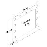 Specchio Bianco con Mensola e Lampadine Forma Rettangolare 90x72h cm, Tipologia da Parete - Storo