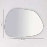 Specchio Bianco Forma Irregolare Tipologia a Muro 75x58h cm, - Moscufo