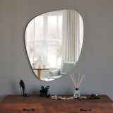 Specchio Bianco Forma Irregolare Tipologia a Muro 75x58h cm, - Moscufo