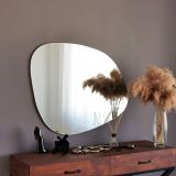 Specchio Bianco Forma Irregolare Tipologia a Muro 75x58h cm, - Moscufo