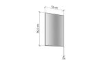 Specchio Bianco kit Fissaggio a Muro Incluso Forma Rettangolare 51x76.5h cm - Pinerolo