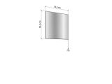 Specchio Bianco kit Fissaggio a Muro Incluso Forma Rettangolare 76.5x76.5h cm - Rizzardi