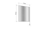 Specchio Bianco kit Fissaggio a Muro Incluso Forma Rettangolare 79x95h cm - Civitella