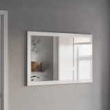 Specchio Bianco Lucido Forma Rettangolare Tipologia da Appendere 110x68h cm, Materiale Struttura in Vetro - Creazzo