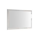 Specchio Bianco Lucido Forma Rettangolare Tipologia da Appendere 110x68h cm, Materiale Struttura in Vetro - Creazzo
