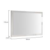 Specchio Bianco Lucido Forma Rettangolare Tipologia da Appendere 110x68h cm, Materiale Struttura in Vetro - Creazzo