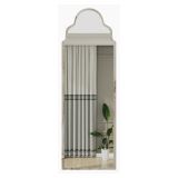 Specchio Bianco Marmo Trasparente Forma Rettangolare Tipologia a Terra 50x160h cm, Colore Struttura Trasparente - Vitta