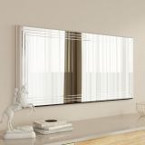 Specchio Bianco Trasparente Forma Rettangolare Tipologia a Parete 60x120h cm, Colore Struttura Trasparente - Roure
