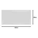 Specchio Bianco Trasparente Forma Rettangolare Tipologia a Parete 60x120h cm, Colore Struttura Trasparente - Roure