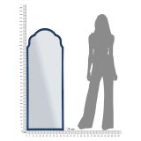 Specchio blu Trasparente Cornice Sagomata Forma Rettangolare 55x150h cm, Tipologia a Parete - Berat